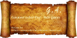 Gaunersdorfer Adrienn névjegykártya